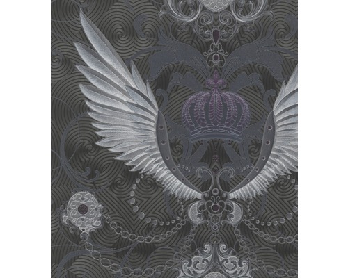 Papier peint intissé 54454 Glööckler Imperial Ornament noir argent