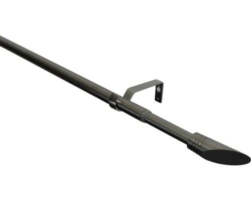 Gardinenstangen Set ausziehbar Shaft edelstahl-optik 190-340 cm Ø 16/19 mm