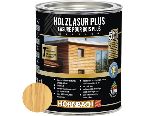 HORNBACH Holzlasur Plus kiefer 750 ml Holzlasur Plus Dose für den Aussenbereich