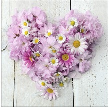 Photo sous verre Flower Heart II 20x20 cm
