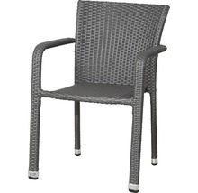 Chaise de jardin avec accoudoirs en polyrotin