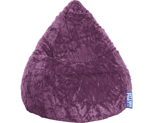 Sitzsack Sitting Point Beanbag Fluffy XL ca. 220 Liter aubergine 70x110 cm