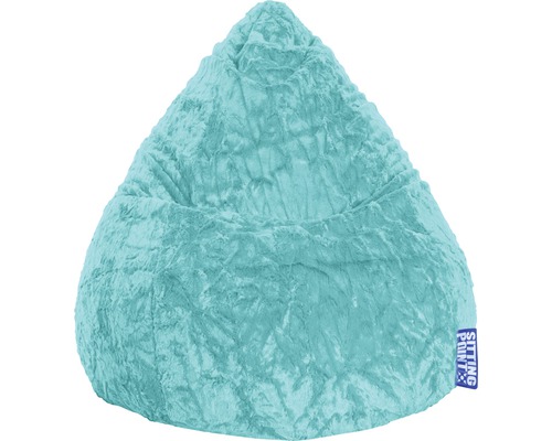 Sitzsack Sitting Point Beanbag Fluffy L ca. 120 Liter türkis 70x90 cm Sitzsack aus Stoff