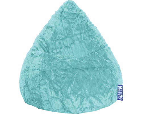 Pouf coussin Sitting Point Beanbag Fluffy XL env. 220 litres turquoise 70x110 cm