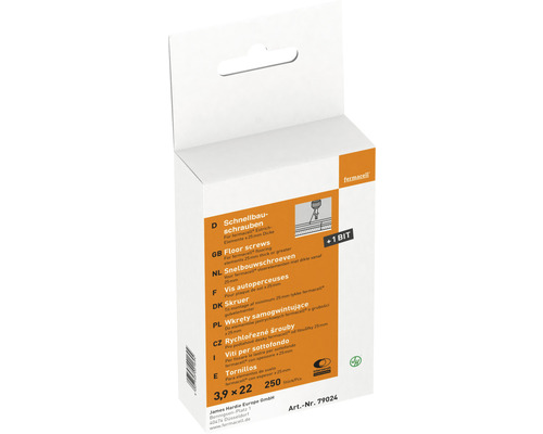fermacell Schnellbauschrauben für Estrichelement 3,9 x 22 mm Pack = 250 St Fermacell Schnellbauschrauben, 3,9 x 22 Millimeter, 250 Stück Packung