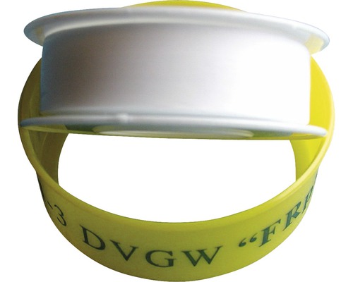 Bande d'étanchéité en PTFE DVGW 12 mm x 0.1 mm x 12 m Ruban d''étanchéité pour filetage avec marque de contrôle DVGW