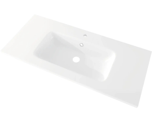 Meuble de lavabo Vénus fonte minérale 101x42 cm blanc