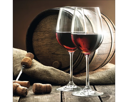 Glasbild Red Wine IV 20x20 cm