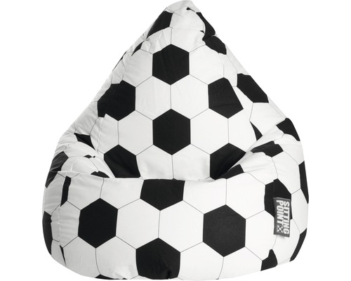 Sitzsack Sitting Point Beanbag Fussball L ca. 120 Liter weiss 70x90 cm