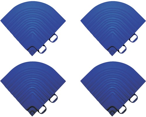 Kit d'éléments d'angle dalle à clipser 6.2x6.2 cm bleu 4 unités