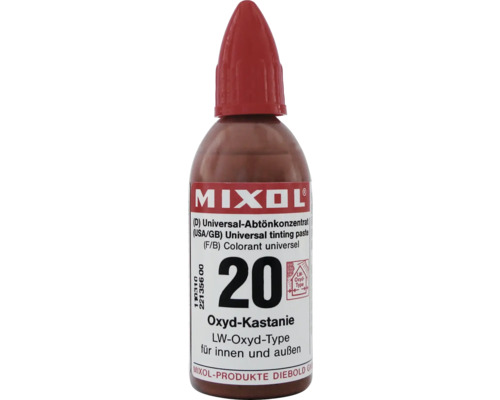 Pâte colorante universelle Mixol couleur oxyde châtaigne, convient pour l''intérieur et l''extérieur