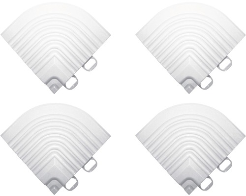 Kit d'éléments d'angle dalle à clipser, 6.2x6.2 cm, blanc, 4 unités