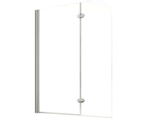 Paroi de douche en verre avec raccords de fixation