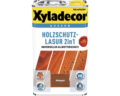 Xyladecor Holzschutzlasur 2in1 mahagoni 2.5 l Xyladecor Holzschutzlasur 2in1 Mahagoni für den Aussenbereich