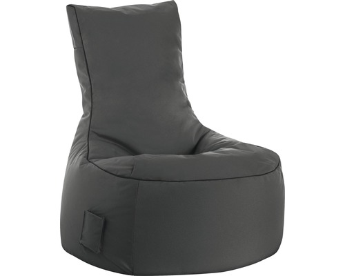 Fauteuil Sitting Point Swing Scuba env. 300 litres anthracite 95x65x90 cm Pouf gris avec dossier pour l''intérieur