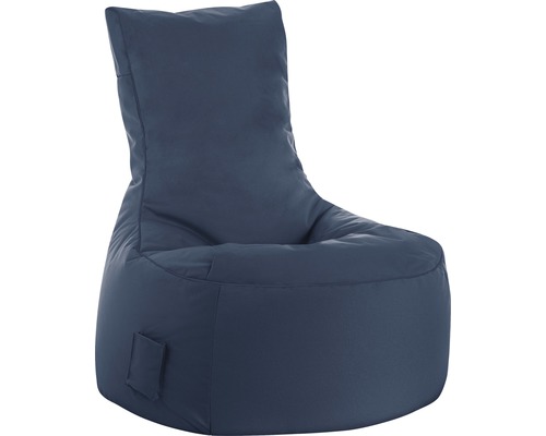 Fauteuil Sitting Point Swing Scuba env. 300 litres bleu jeans 95x65x90 cm Pouf avec dossier et poche