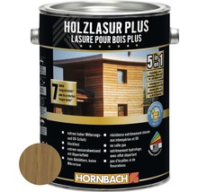 Holzlasur Plus Dose mit Farbbeispiel und Produktinformationen
