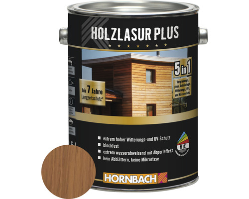 HORNBACH Holzlasur Plus teak 2,5 L-0