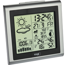 Wetterstation mit digitaler Anzeige von Uhrzeit, Datum und Wettervorhersage