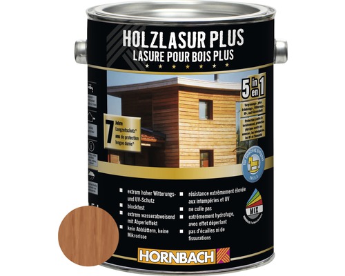 Boîte de lasure pour bois Plus avec des informations sur les propriétés et l''application