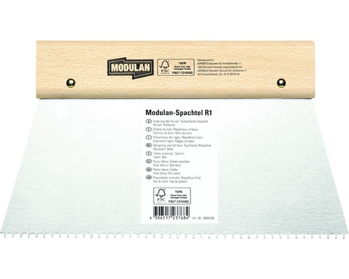 Spatule dentée MODULAN R1 25 cm