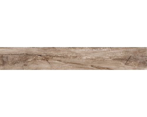 Feinsteinzeug Wand- und Bodenfliese Dakota marrone glatt 15x100 cm