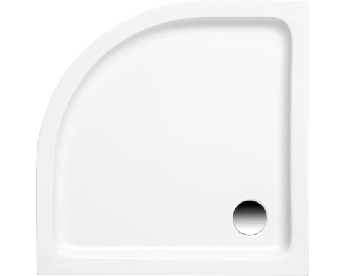 Receveur de douche OTTOFOND Monza 80 x 80 x 6 cm blanc brillant lisse 942101 Receveur de douche quart de cercle