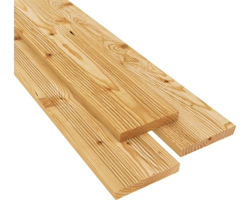 Holz Terrassendiele Lärche geriffelt/glatt 28x145x4000 mm