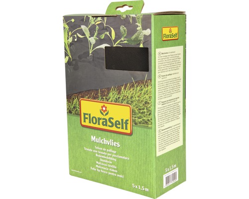 Intissé de paillage FloraSelf 5x1,5 m 50 g/m² noir