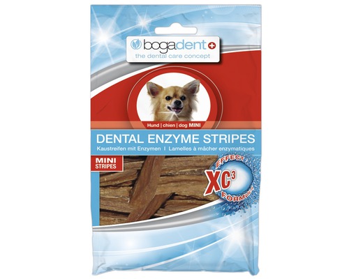 bogadent Hundesnack Enzyme Stripes Mini, 100 g Bogadent Dental Enzyme Stripes für kleine Hunde