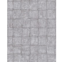 Papier peint aspect pierre avec motif carré