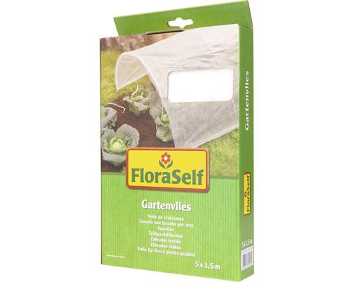 Intissé de jardin FloraSelf 5x1,5 m 17 g/m² blanc