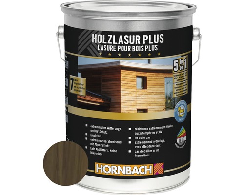 HORNBACH Holzlasur Plus nussbaum 5 L