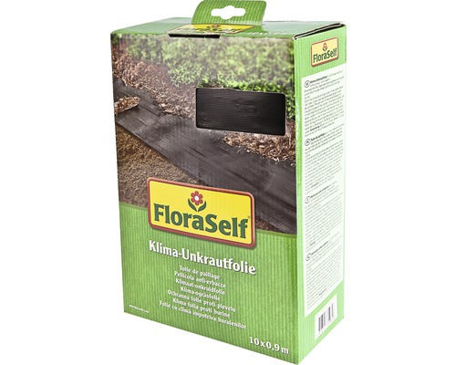 FloraSelf Klima Unkrautfolie, 10 x 0.9 Meter, verpackt