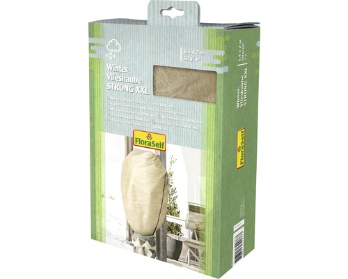 FloraSelf Housse d'hivernage intissée Protect XXL 2x1.4 m beige 50g/m2