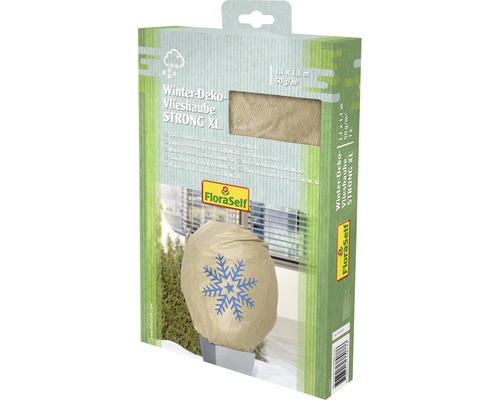 Housse d'hivernage décorative FloraSelf Protect XL 1,1x1,1 m beige 50g/m2