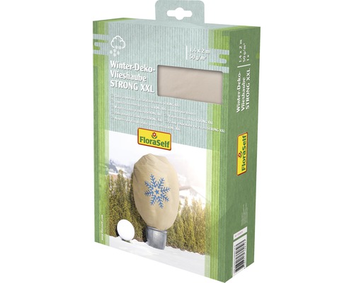 Winter-Deko-Haube FloraSelf Protect XXL 2x1,4 m beige 50g/m2