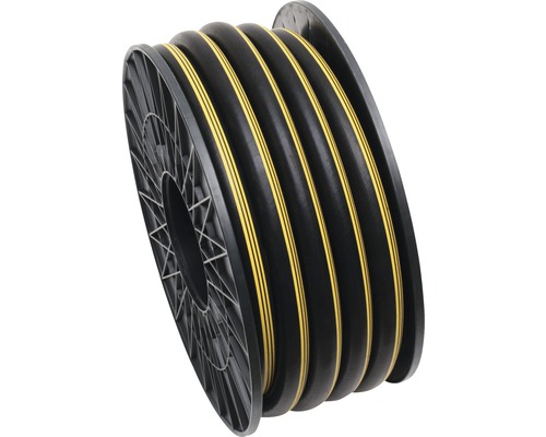 Tuyau d''arrosage sur bobine, avec des rayures jaunes