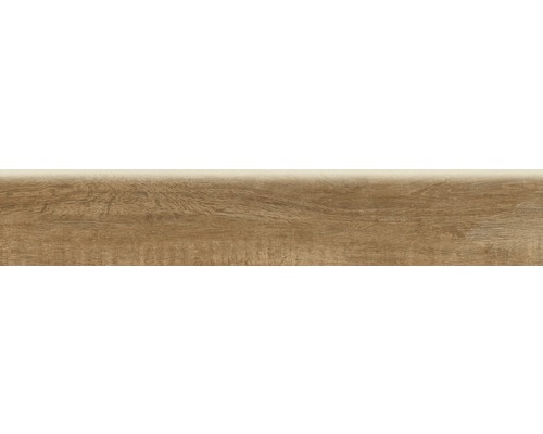 Plinthe Tradizione miele marron 8x45 cm marron à 3 blisters Carreau aspect bois de forme allongée