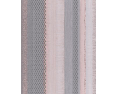 Vliestapete 30444 Casual Punkte rosa violett Tapete mit Streifenmuster