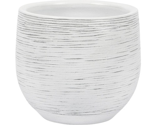 Cache-pot Le Havre argile Ø 14 H 12 cm blanc