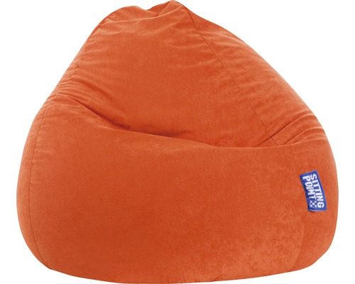 Pouf / coussin de sol triangle Gilko 90x145cm Tissu Noir et Orange