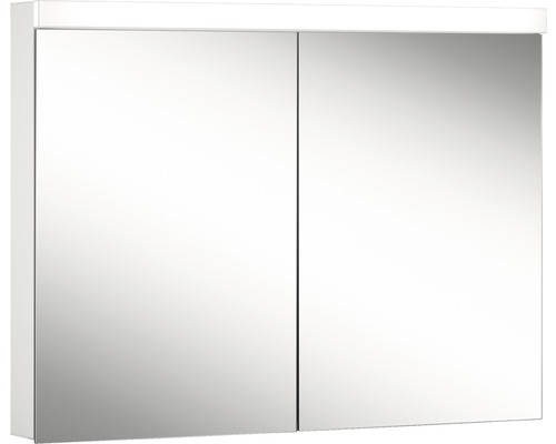 Armoire de toilette Schneider Spiegelschränke NOVARA 100 cm blanc 2 porte LED