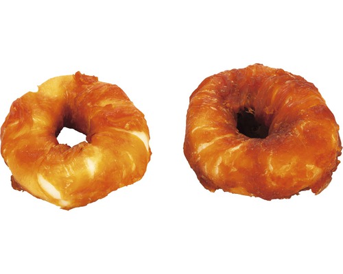 Zwei rohe Schweinehautringe für Hunde