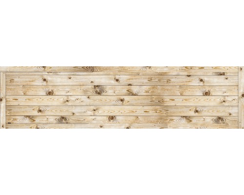 Tapis de sol mySPOTTi buddy Gerhard L 2550x650x0.5 mm Mur en bois avec planches horizontales