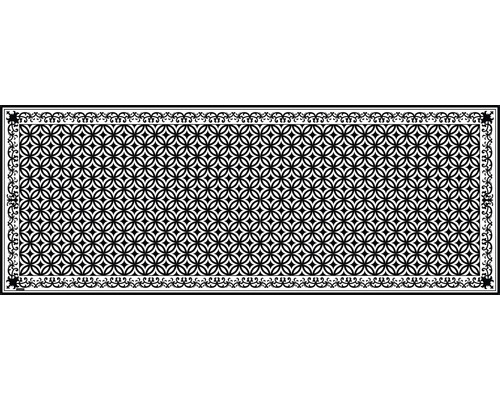 Tapis de sol mySPOTTi buddy Lago M 1800x680x0.5 mm Tapis rectangulaire avec motif géométrique et bordure décorative