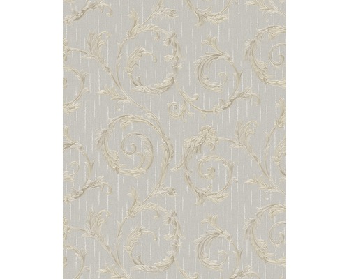 Papier peint intissé 30609 Belvedere Floral grège Papier peint avec motif floral de rinceaux