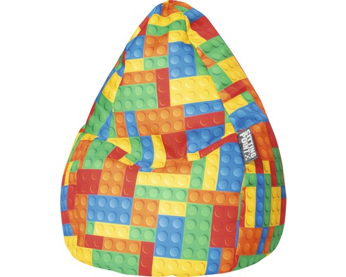 Pouf coussin Sitting Point Beanbag Bricks L env. 120 litres multicolore 70x90 cm