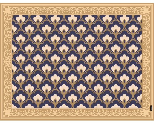 Tapis de sol mySPOTTi buddy Elisabeth S 850x650x0.5 mm Tapis décoratif avec motif floral et bordure décorative