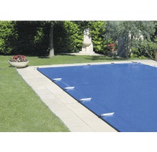Bâche de sécurité 800 x 400 cm plastique pour piscine enterrée bleu